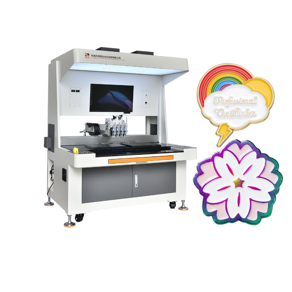 Yearbook enamel badge filling machine